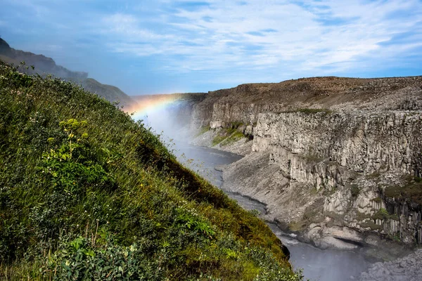 Dettifoss Spectacular Waterfall Meters High 100 Meters Wide Located Completely — 스톡 사진