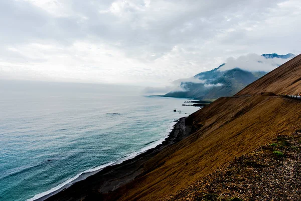 Paisajes Naturales Entre Las Llanuras Volcánicas Islandesas Puestas Sol Océanos — Foto de Stock