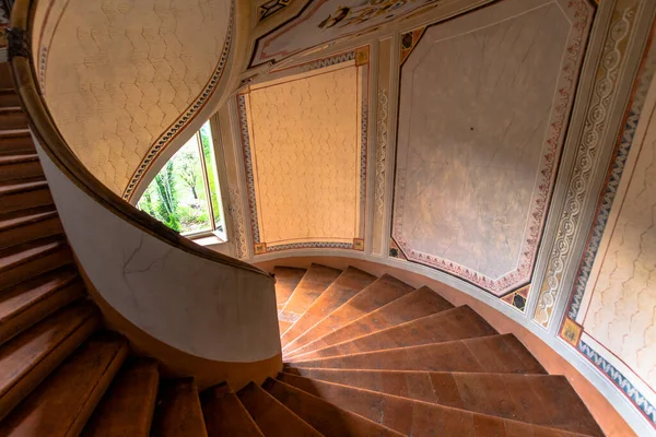 Spiral Staircase Frescoes Brick Spiral Marble Ellipses Steps 图库照片