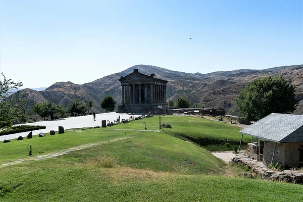 Armenia Garni Septiembre 2021 Vista Del Complejo Museístico Con Templo —  Fotos de Stock