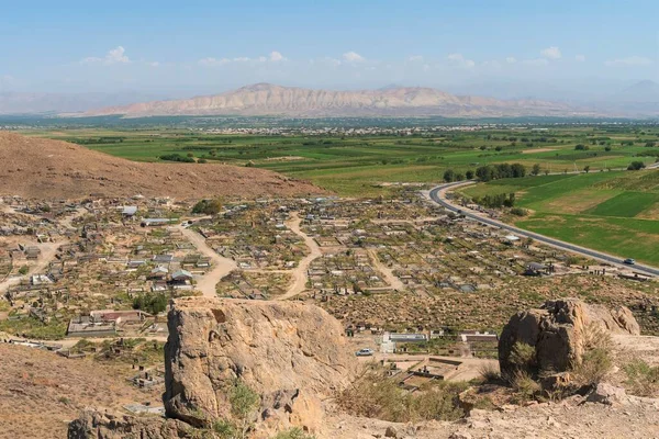 Armenia Khor Virap Septiembre 2021 Vista Desde Montaña Hasta Cementerio —  Fotos de Stock