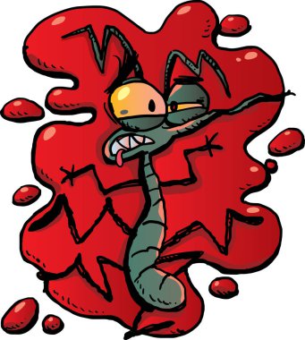 Daha yeni ezilmiş sivrisinek.