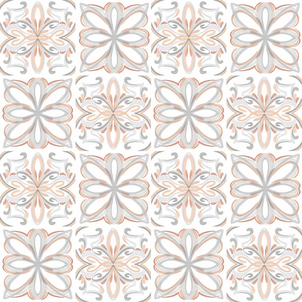 Fliesenmuster Nahtlos Mit Keramikfliesen Stilisierung Nahtloses Muster Für Küchenwand Oder — Stockfoto