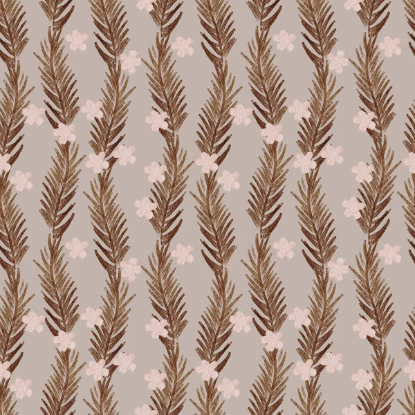 Nahtloser Hintergrund Mit Aquarell Floralen Elementen Helles Muster Für Tapeten — Stockfoto