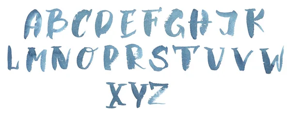 Σετ Γραμμάτων Αλφάβητο Στυλ Ακουαρέλας Μονόγραμμα Αρχικά Τέλεια Για Πρόσκληση — Φωτογραφία Αρχείου