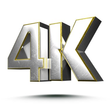 4k paslanmaz çelik 3D resimli beyaz arkaplan kırpma yolu.