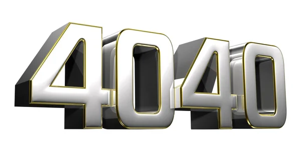 4040 Золотий Фланець Нержавіючої Сталі Ілюстрація Білому Тлі Відсічним Контуром — стокове фото