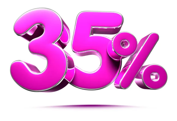 Pink Percent Illustration Sign White Background Special Offer Discount Tag — 스톡 사진