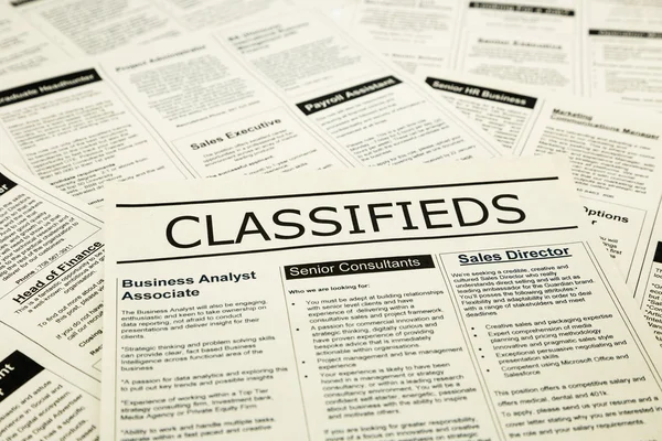 Career news on classifieds ads, search jobs — 스톡 사진