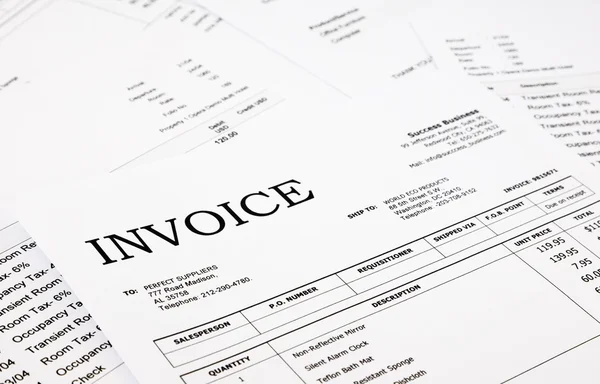 Invoice and bills — Stock Photo, Image