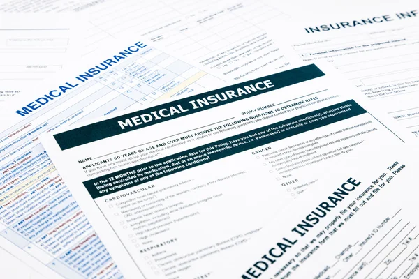 Formulário de seguro médico , — Fotografia de Stock