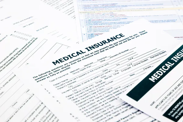 Medical insurance form, — Stockfoto