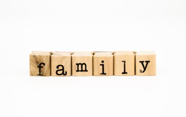 Family wording, relatives concept clipart