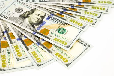 yeni baskı 100 dolarlık banknotlar, para ve para kavramı