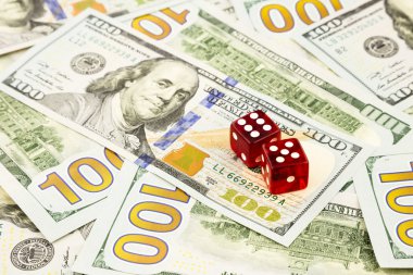 Parayı nakit banknot ve dices