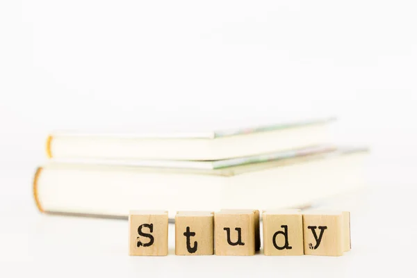 Study wording and books — Stock Photo, Image