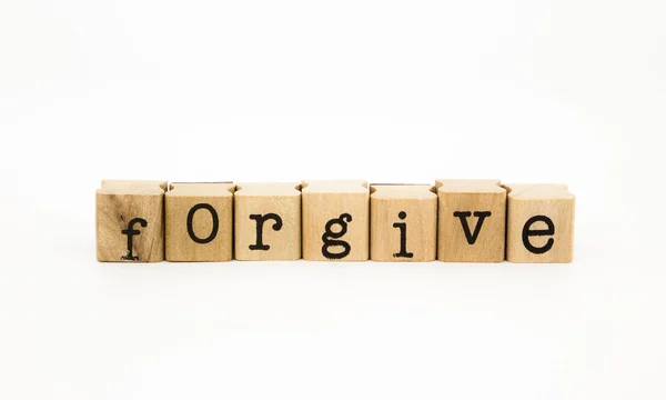 Forgive wording, ethic and merit concept — Stock Photo, Image