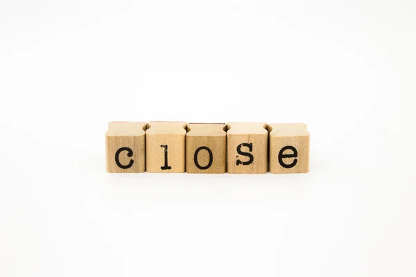 Close wording isolate on white background — Stock Photo, Image