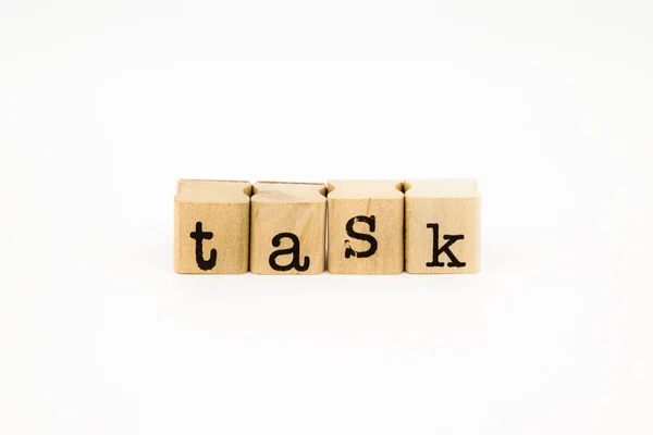 Task wording isolate on white background — Stock Photo, Image