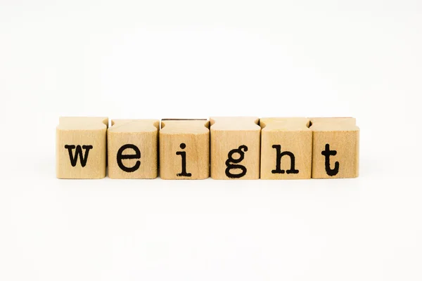Gewichtsangabe isoliert auf weißem Hintergrund — Stockfoto
