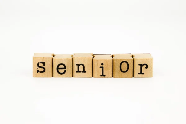 Senior wording isolate sobre fondo blanco — Foto de Stock