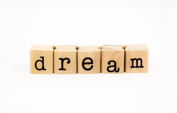 Dream wording isolate on white background — Stock Photo, Image
