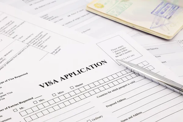 Visa application — Stock Photo, Image