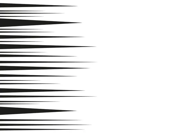 マンガ効果 動きのライン 白黒のレトロなイラスト — ストックベクタ