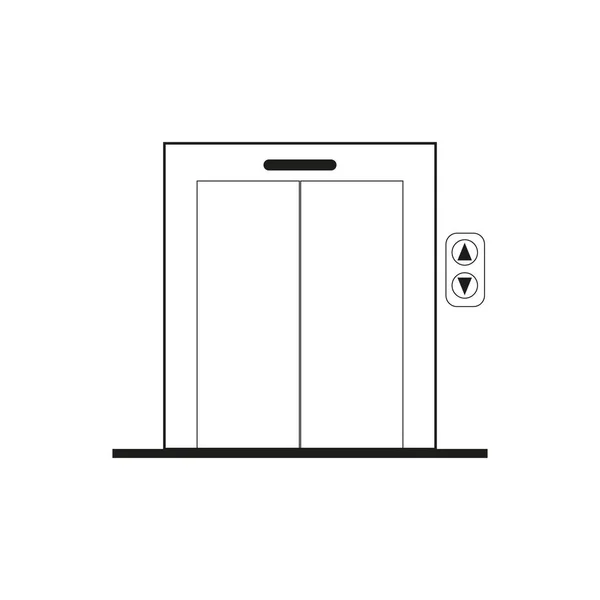 Flat Linear Elevator Vector Illustration — Wektor stockowy