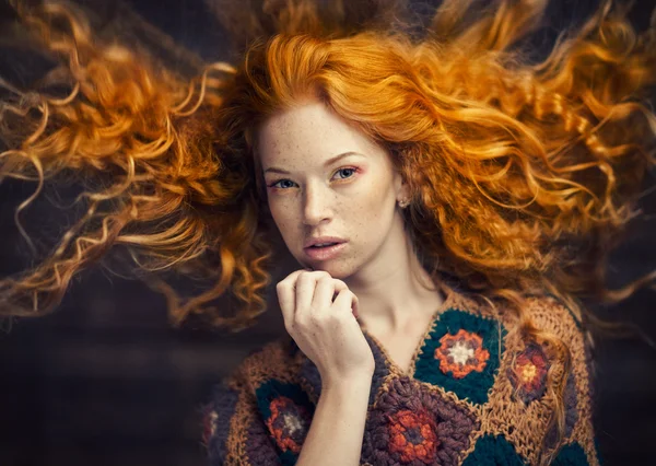 Red-haired girl — Stock Photo, Image