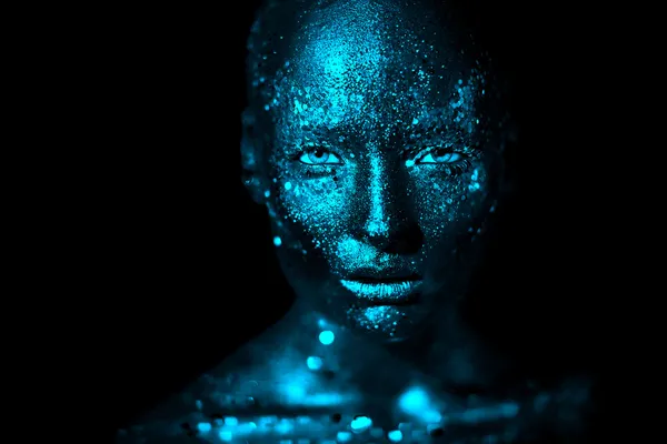 bir genç kızın parıldayan yay.