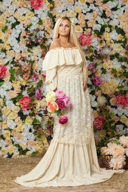 Gençlik bahar bahçe.