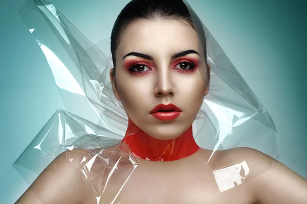 Red makeup — Stock Photo, Image