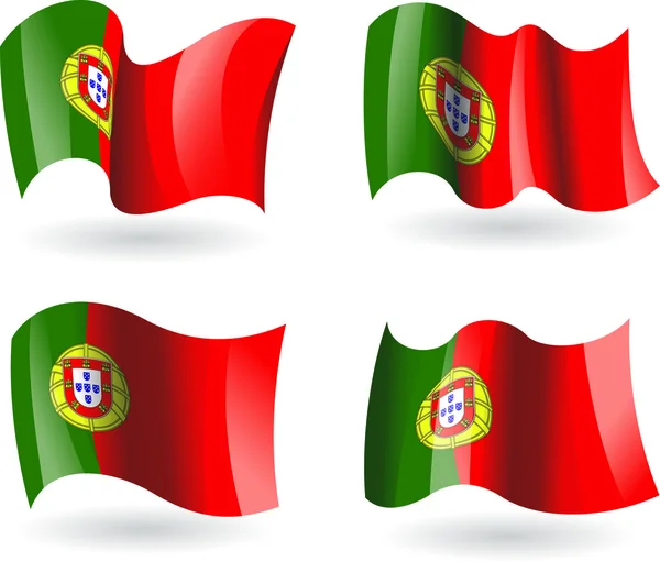 4 Flags of Portugal — Stock Vector