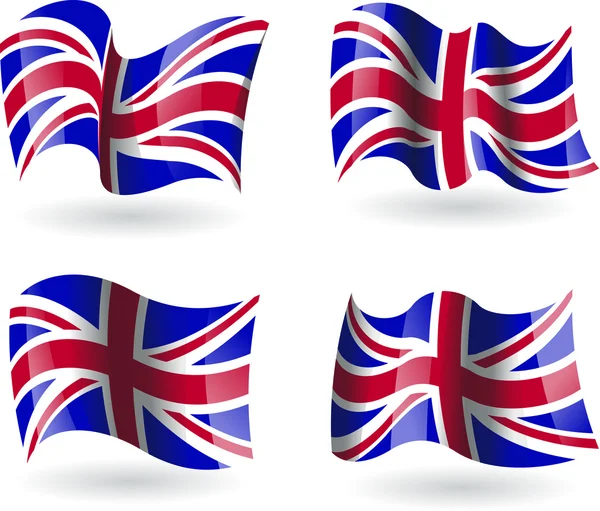4 bayrakları Birleşik Krallık — Stok Vektör