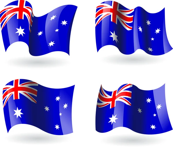 4 Flags of Australia — Stock Vector