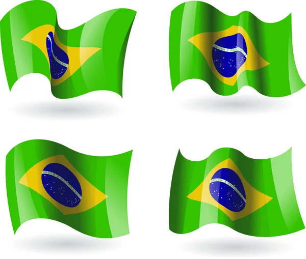 4 Bandeiras do Brasil — Vetor de Stock