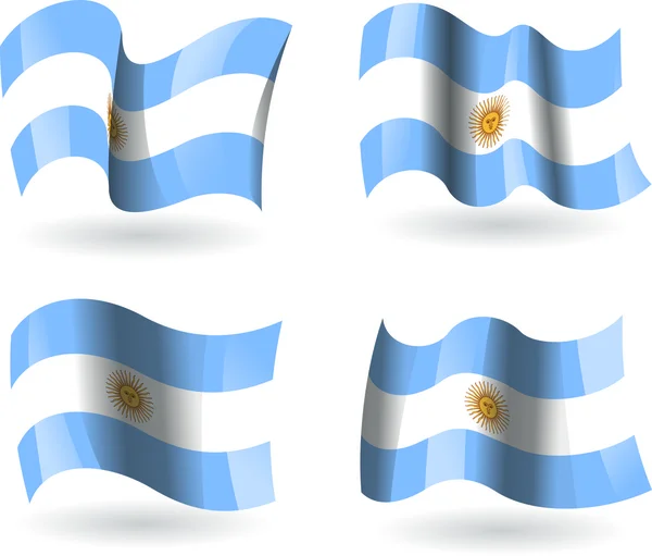 4 Flags of Argentina — Stock Vector