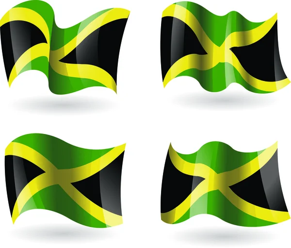 4 Flags of Jamaica — Stock Vector