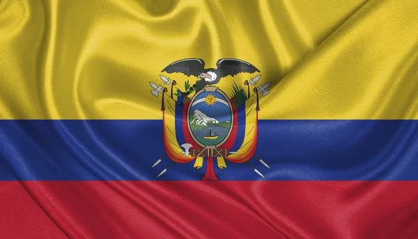 Flagga ecuador — Stockfoto