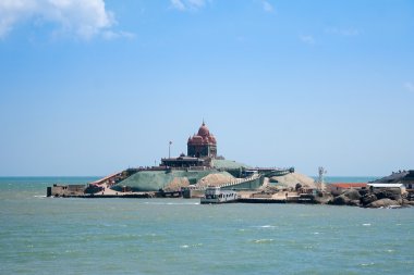 Swami Vivekananda memorial and a small temple of Kanyakumari, located in one of the two islands near Cape Comorin. clipart