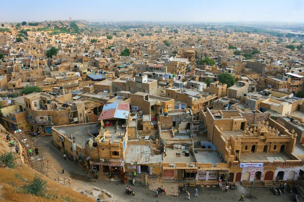 Flygfoto över jaisalmer. Rajasthan, Indien. — Stockfoto