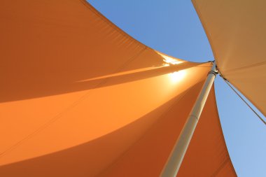 kutup mavi gökyüzü havai tenteler