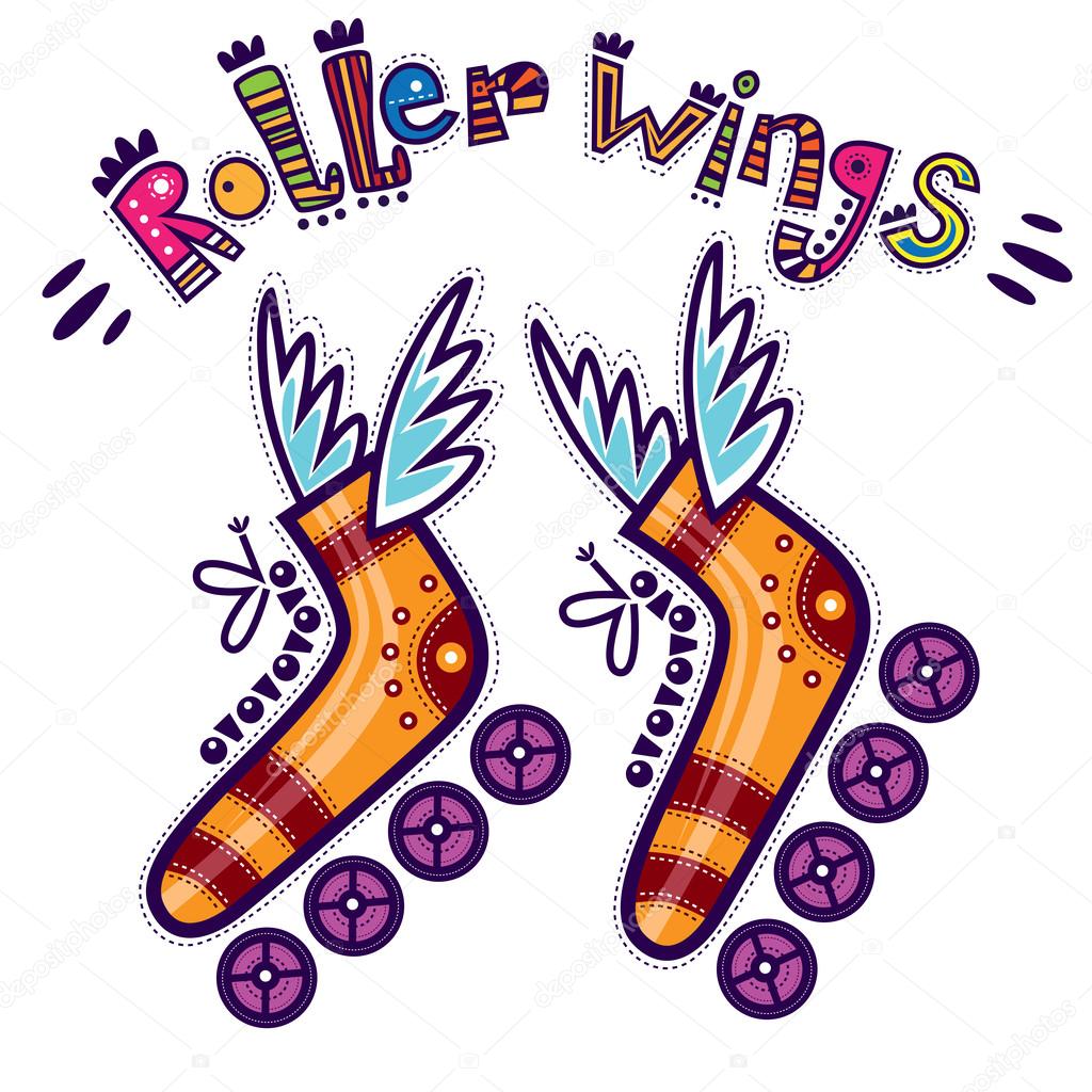 Roller Blades — Stock Vector © sbabanin 40782877