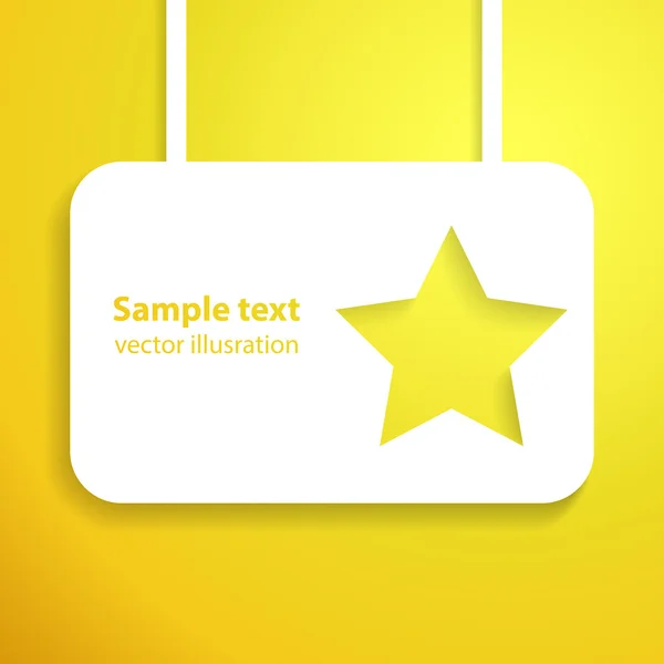 Yellow star applique background. Vector illustration for your starlit design. — Stock Vector