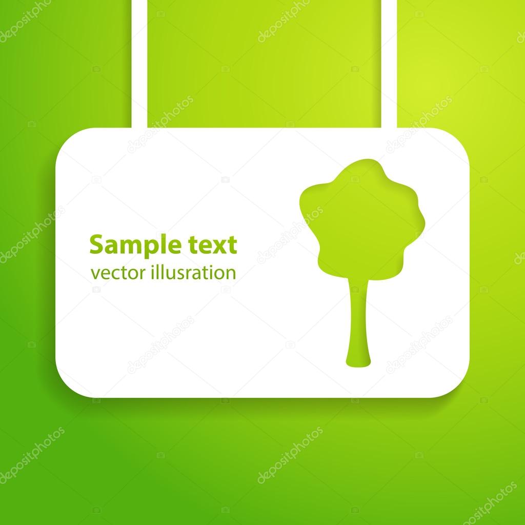Green applique background. Vector illustration for your ecology presentation.