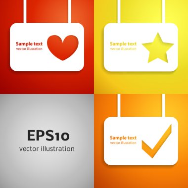 Eğlence aplike arka plan ayarlayın. vektör çizim.