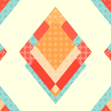 Abstract geometric retro background with diamond-shaped shape. clipart