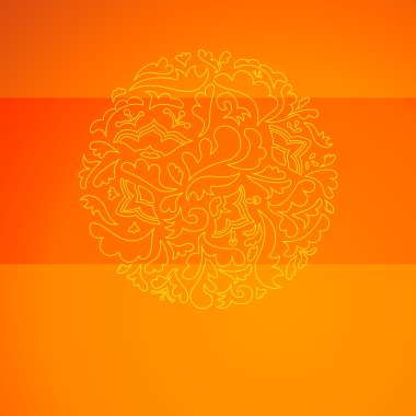 çiçek süs arka plan yuvarlak