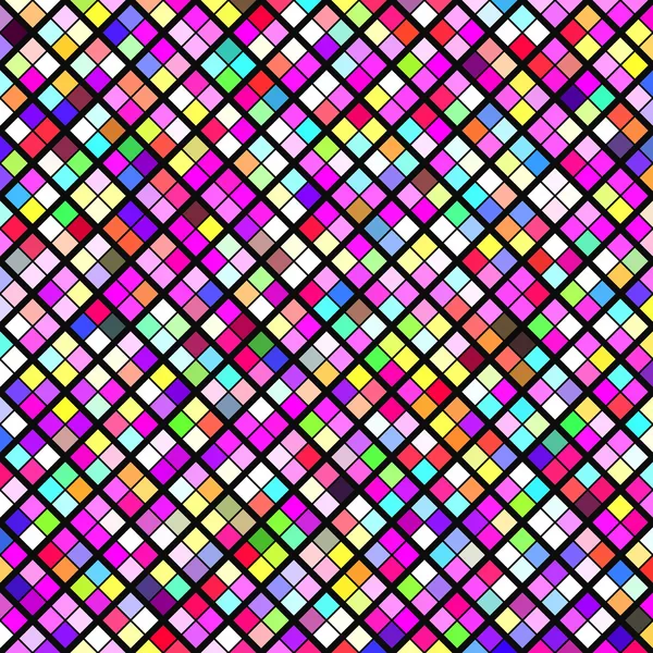 Abstract geometric pattern background. Colorful mosaic on black — Stock Vector